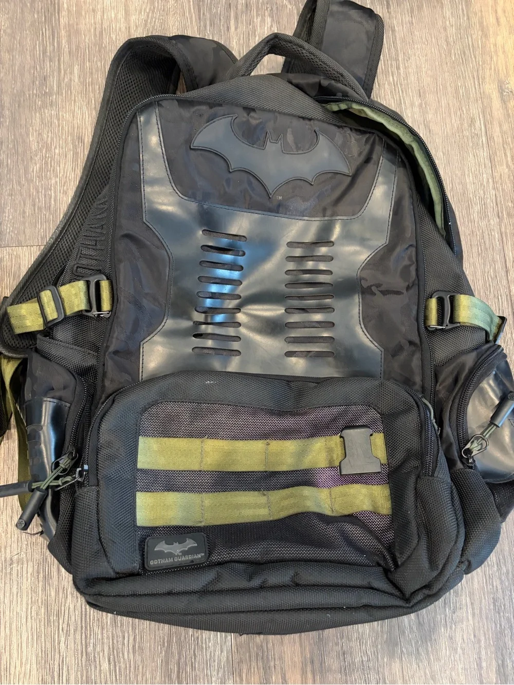 DC Comics Batman Black and Olive Tactical Backpack for Men - Picture 5 of 11